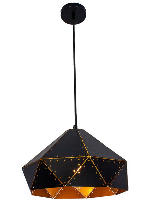 Luminária Pendente Ravena 32x22cm Preto Lumier