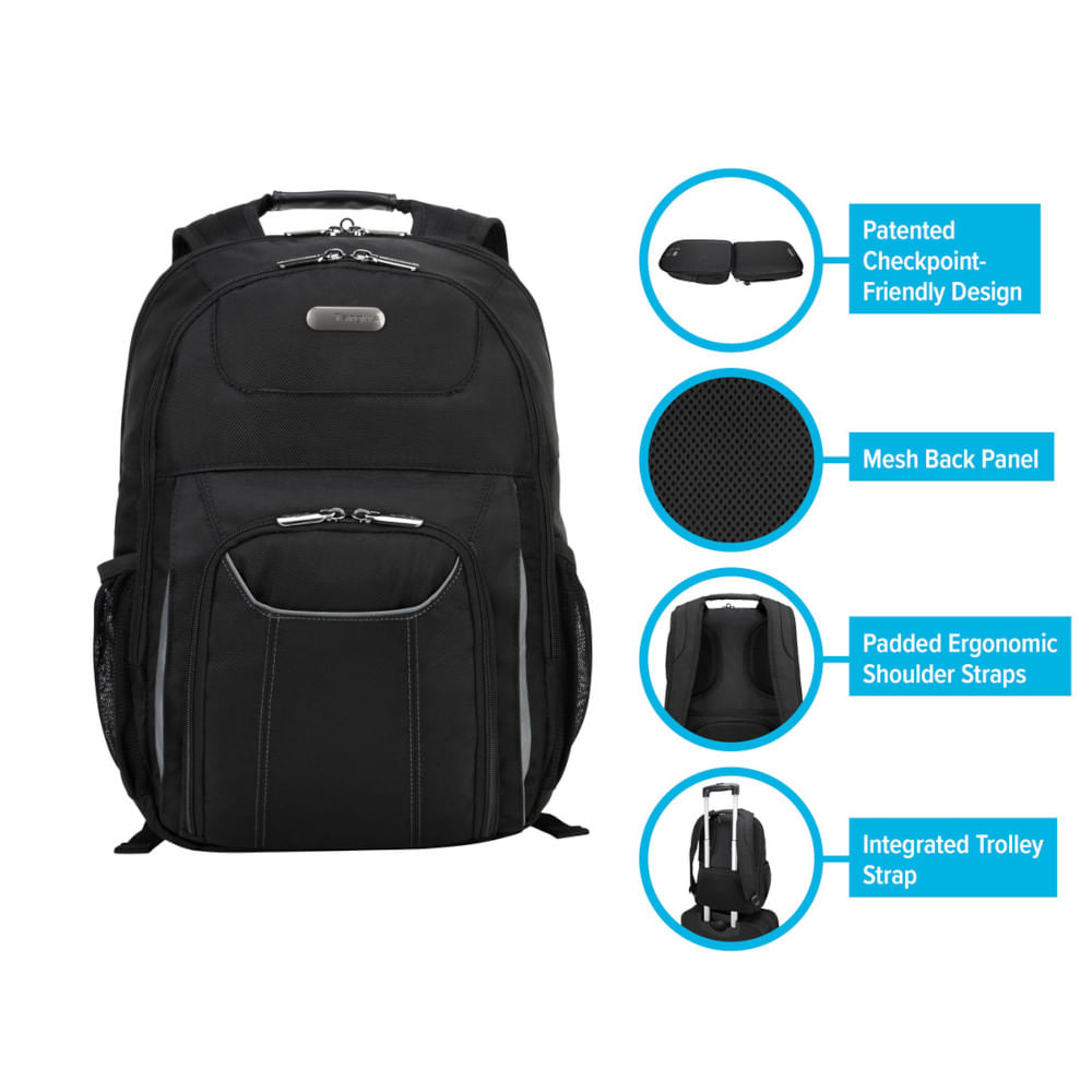 Encontraproduto.com.br - Mochila Targus Checkpoint-Friendly 16 Preto - TBB012US
