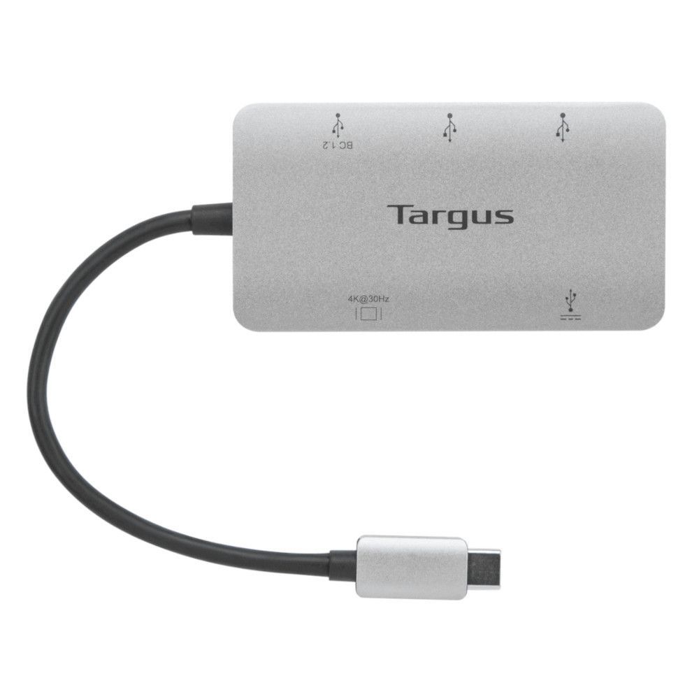 Encontraproduto.com.br - Adaptador de Vídeo Targus Multi-Port USB-C 4K HDMI c/Leitor de Cartão 100W PD Pass-Thru ACA958USZ