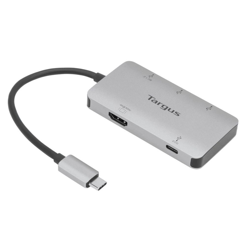Encontraproduto.com.br - Adaptador de Vídeo Targus Multi-Port USB-C 4K HDMI c/Leitor de Cartão 100W PD Pass-Thru ACA958USZ