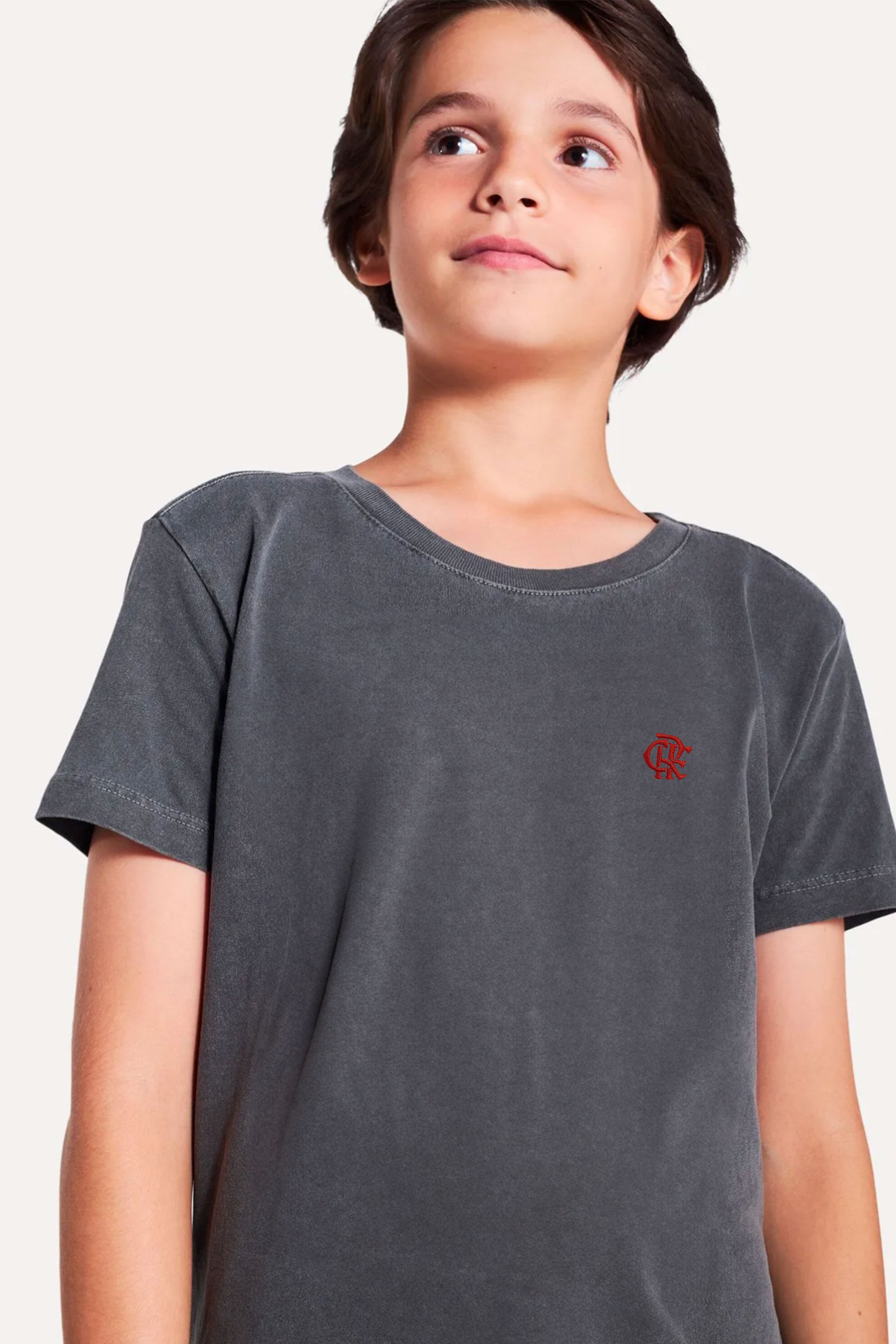 Camiseta Mini Crf Bordado Vermelho Fla