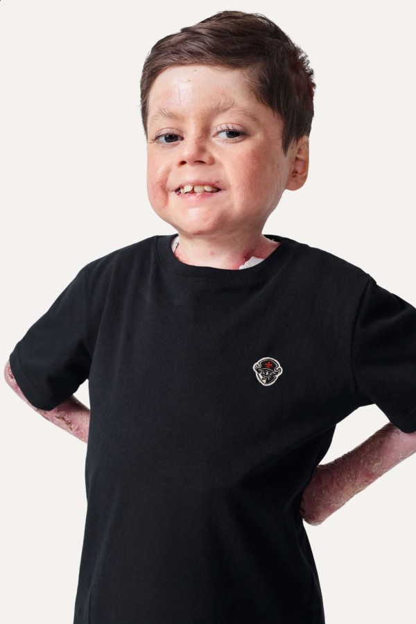 Camiseta Mini Mascote Vasco Bordado