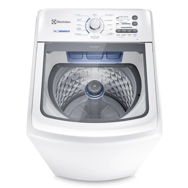 Encontraproduto.com.br - Lavadora de Roupas Automática Electrolux 14kg Essential Care LED14 com Cesto Inox Branca