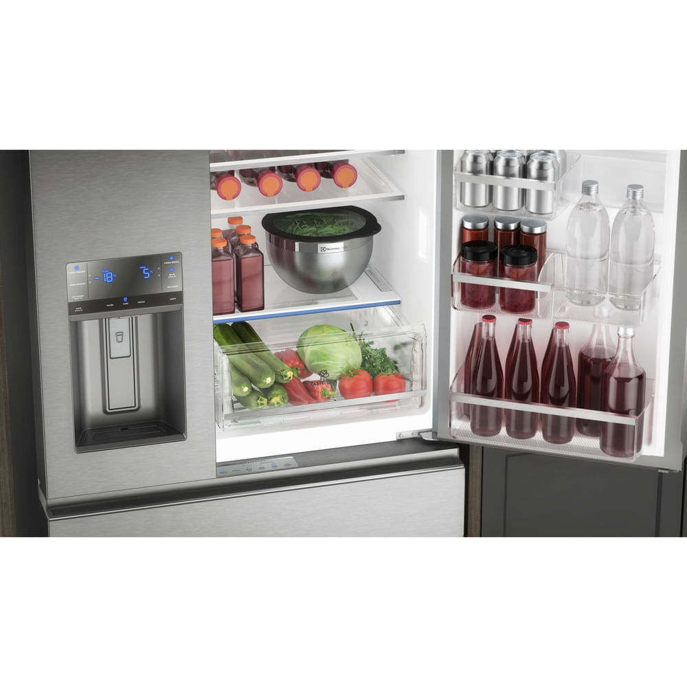 Geladeira Electrolux Frost Free Inverter 540l Flexispace Conectada Wi-fi 3 Portas Cor Inox (dm91x) 127v