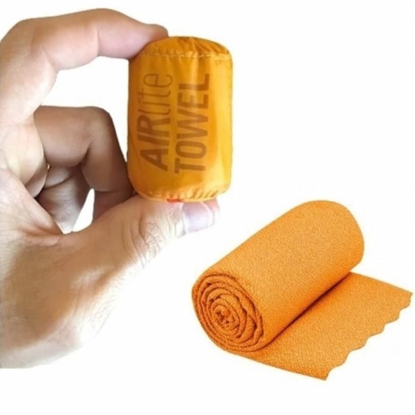Encontraproduto.com.br - Toalha Sea To Summit 36x36cm Alta Absorção Microfibra Esportiva Rosto Academia Viagens Laranja