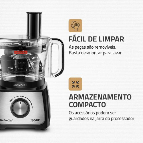Encontraproduto.com.br - Multiprocessador Turbo Chef 7 em 1 Mondial MPN-01-BE Preto