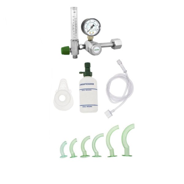 Encontraproduto.com.br - Kit Oxigênio Portátil 5 Litros Alumínio com Carrinho Sem Carga