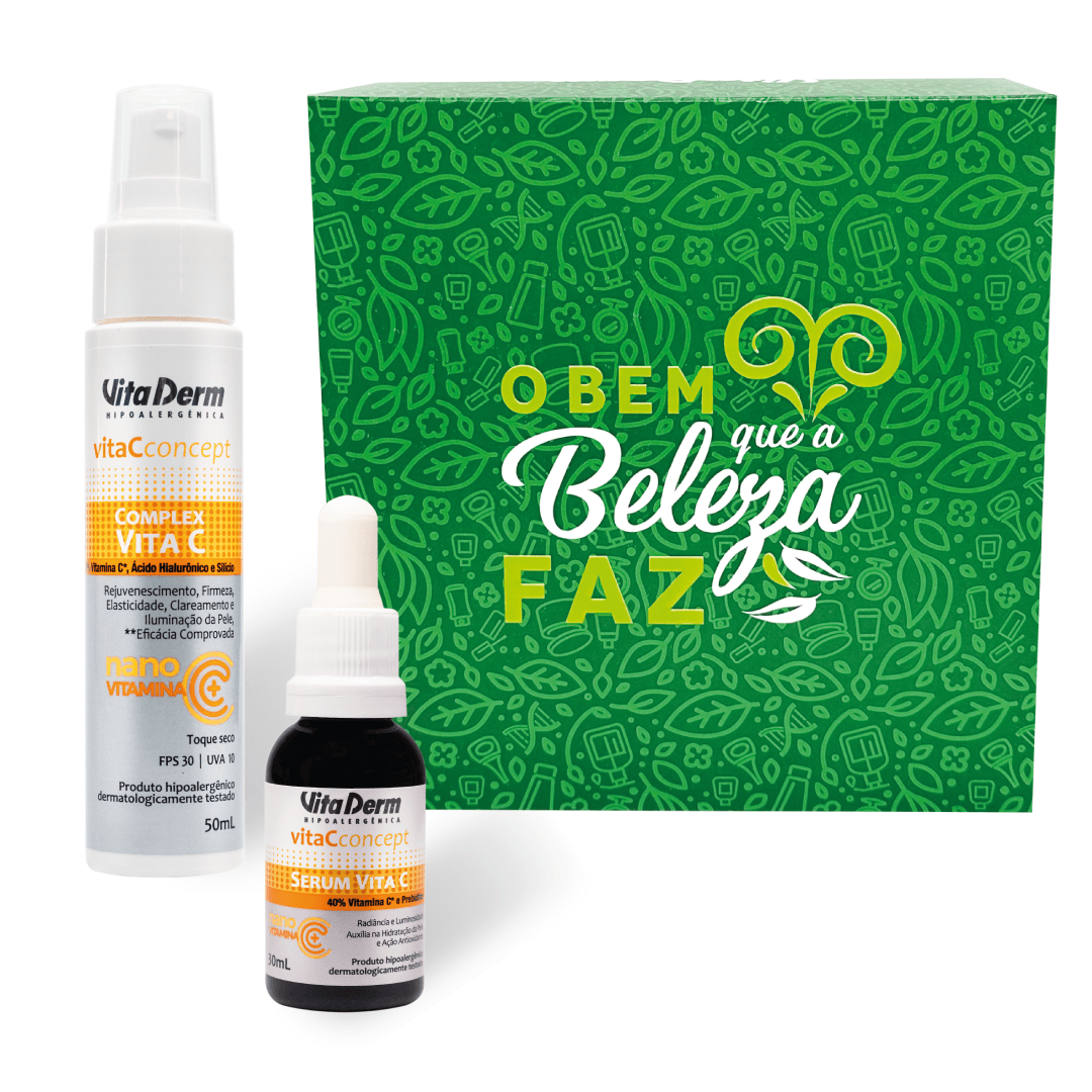 Encontraproduto.com.br - Kit Super Vitamina C - Serum Vita C + Complex Vita C  Vita Derm