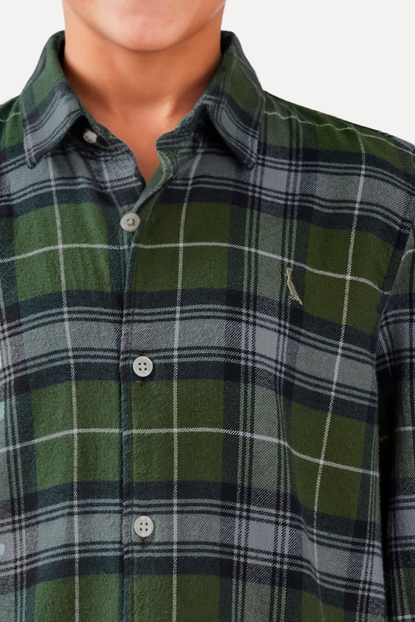 Camisa Mini Ml Flanela Xadrez