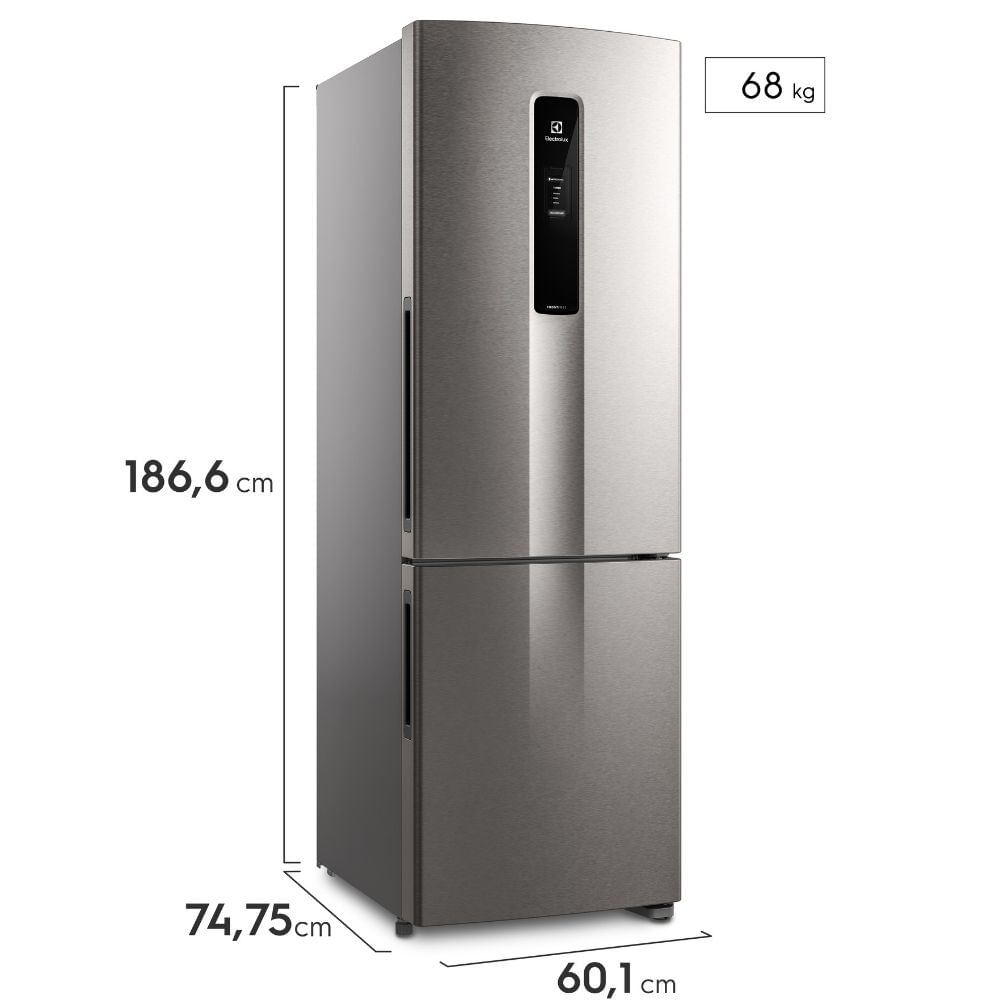 Encontraproduto.com.br - Geladeira Electrolux Frost Free Inverse 400L DB44S Inox