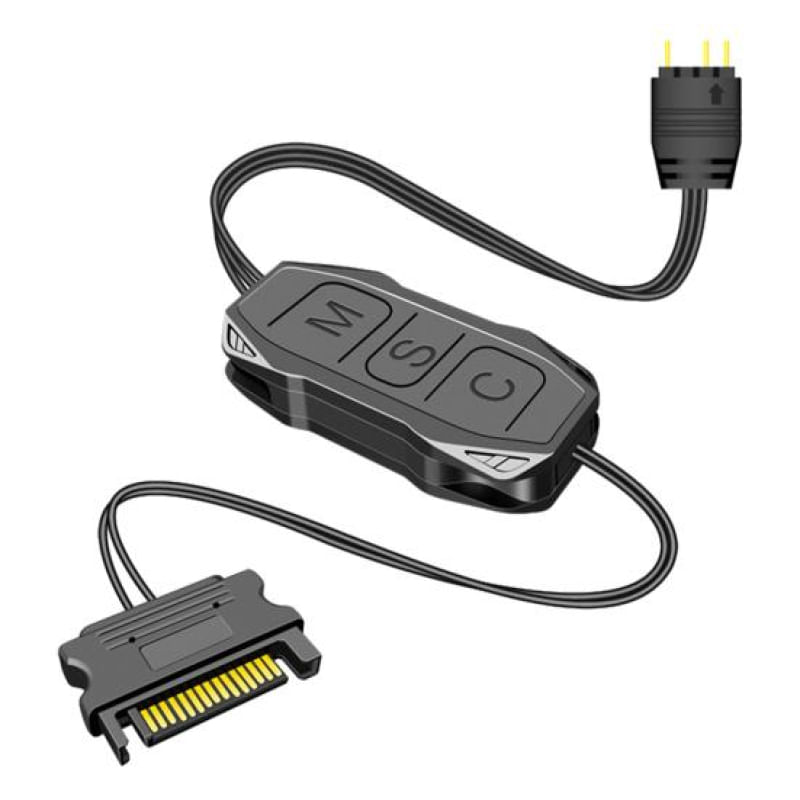 Encontraproduto.com.br - Controlador ARGB AR-1 Cabo de Extensão Compatível com SATA
