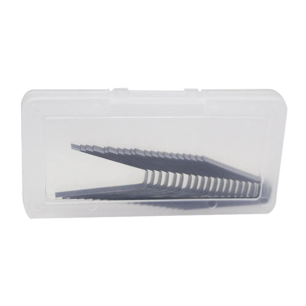 Encontraproduto.com.br - Faquinha para Riscador Pneu em V caixa com 20 peças Grande W-3.5 - Mafrisa