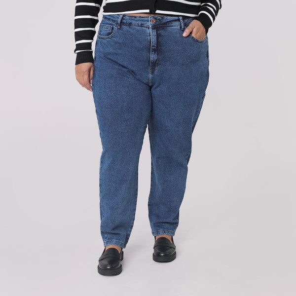 Calça Jeans Mom Elastano - Ink
