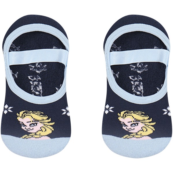 Encontraproduto.com.br - Meia Sapatilha Frozen Infantil Azul - Disney