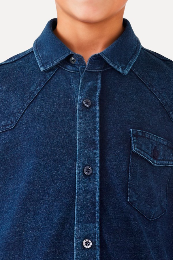 Camisa Mini Western Indigo Lavado