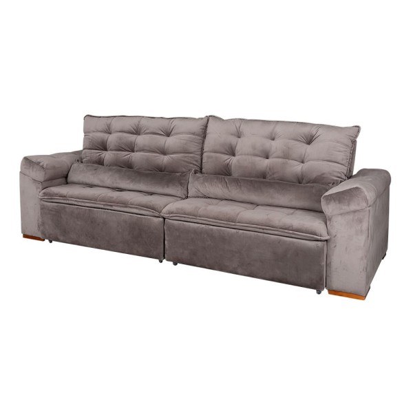 Encontraproduto.com.br - Sofá Retrátil/Reclinável 2 Lugares Capuccino Podium Marquês Estofados