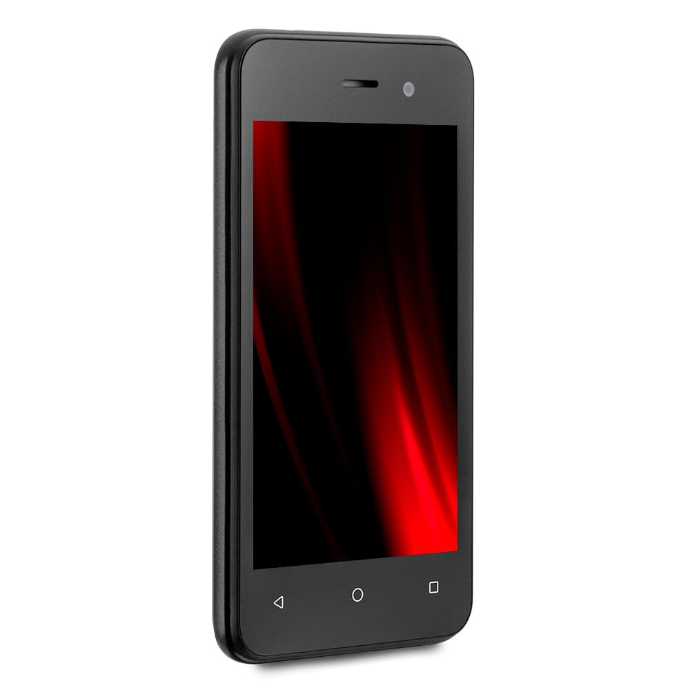 Encontraproduto.com.br - Smartphone Multilaser E Lite 2 64 (32+32)GB 3G Wi-Fi Tela 4 pol. Dual Chip 1GB RAM Android 10 Quad Core Preto - P9218OUT [Reembalado]