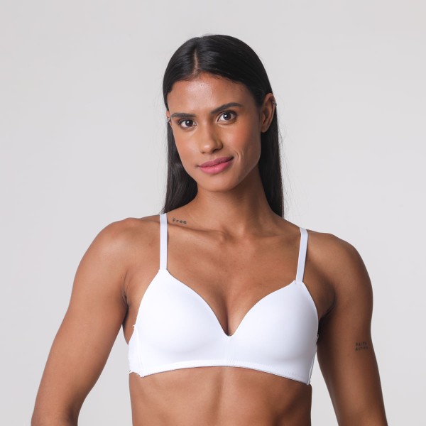 Encontraproduto.com.br - Sutiã Liso Branco - Uniq