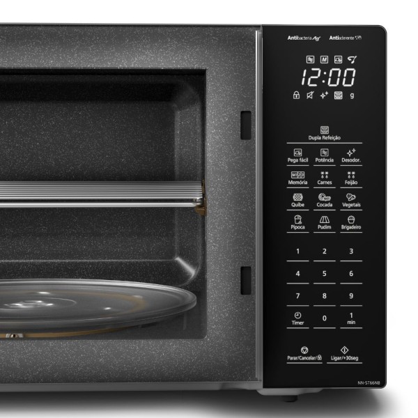 Encontraproduto.com.br - Micro-ondas Panasonic 34L NN-ST66NBRUN Preto