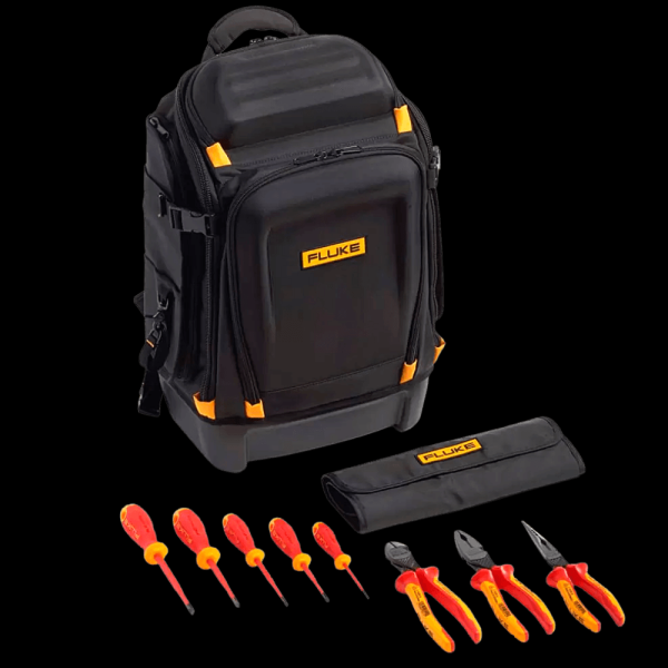 Encontraproduto.com.br - Mochila Profissional Para Ferramentas Fluke Pack30 + Conjunto de Ferramentas VDE Fluke IKPK7