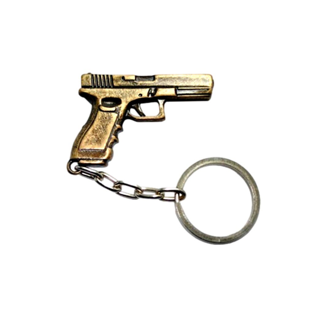 Chaveiro Pistola Glock Ouro Velho