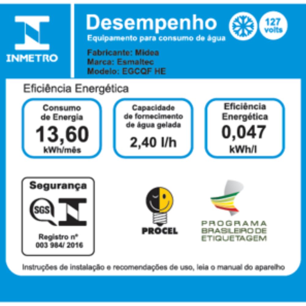 Encontraproduto.com.br - Bebedouro de Coluna Esmaltec EGCQF HE Inox