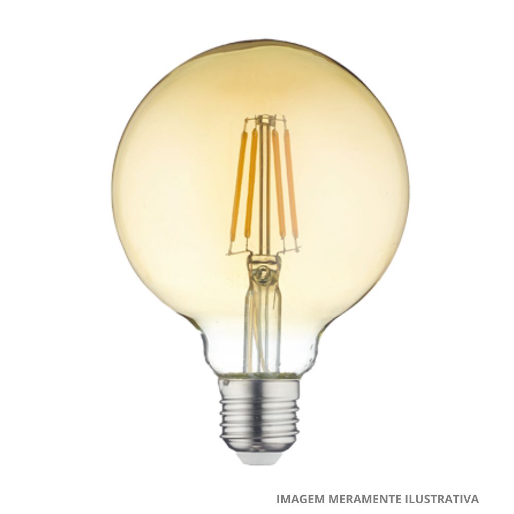 Lâmpada LED Filamento Retrô 4w Bivolt 2200k Luz Amarela Lumier
