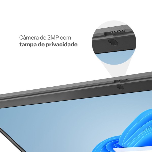 Encontraproduto.com.br - Notebook Ultra, com Windows 11 Home, Processador Intel Core i3, 4GB 120GB SSD, Tela 14 Pol. HD Cinza Escovado - UB480OUT [Reembalado] UB480OUT