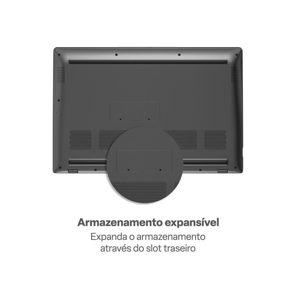 Encontraproduto.com.br - Notebook Ultra, com Windows 11 Home, Processador Intel Core i3, 4GB 120GB SSD, Tela 14 Pol. HD Cinza Escovado - UB480OUT [Reembalado] UB480OUT