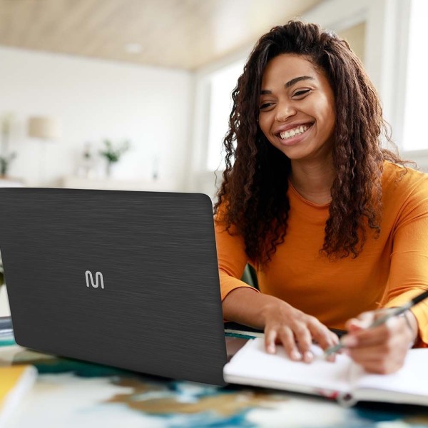 Encontraproduto.com.br - Notebook Ultra, com Windows 11 Home, Processador Intel Core i3, 4GB 120GB SSD, Tela 14 Pol. HD Cinza Escovado - UB480OUT [Reembalado] UB480OUT