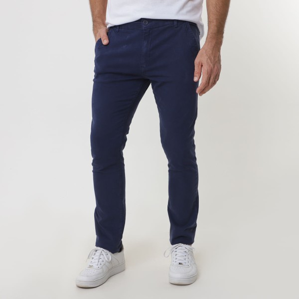 Calça Sarja Bolso Faca Lisa Azul - Ink
