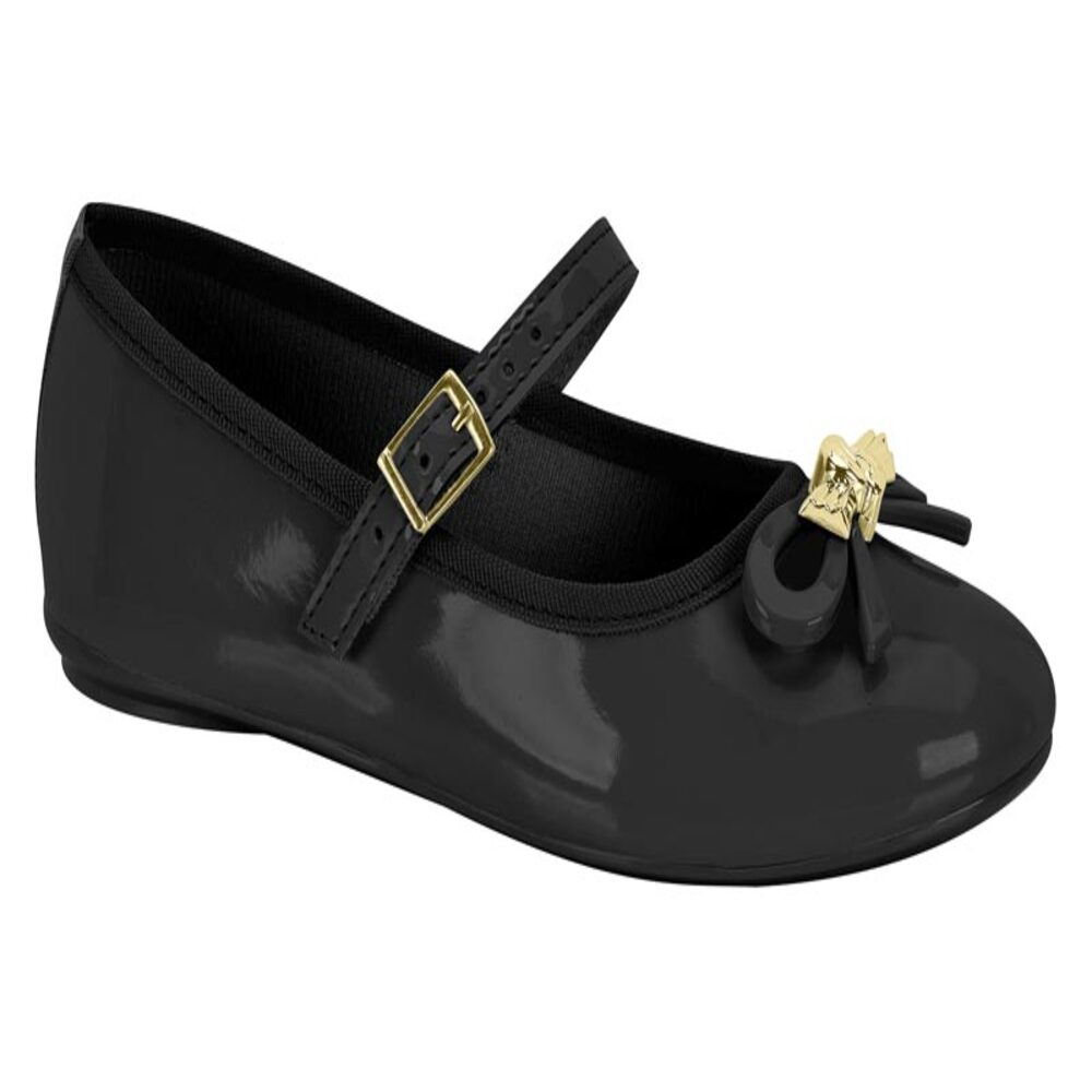 Sapatilha Molekinha Verniz Fresh Neo Preto