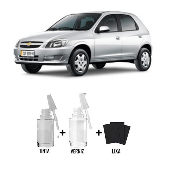 Encontraproduto.com.br - Tira Risco - GM Prata Polaris + Verniz 15ml