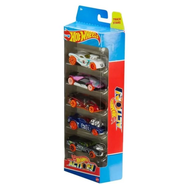 Encontraproduto.com.br - Carrinhos Hot Wheels Action c/ 5 Carros - Mattel