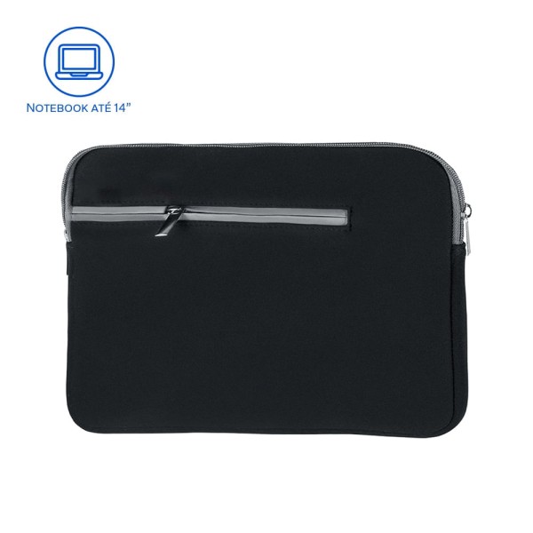 Encontraproduto.com.br - Case Neoprene Preta para Notebook até 14