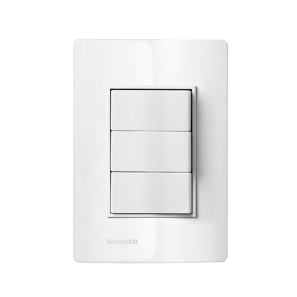 Interruptor Simples 3TS 4x2 10A Revita Branco Soprano