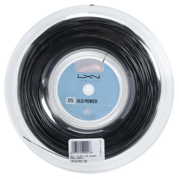 Encontraproduto.com.br - Corda Luxilon Alu Power Black 16L 1.25mm Preta Rolo com 200 Metros