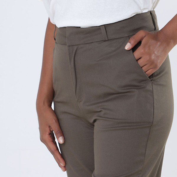 Encontraproduto.com.br - Calça Verde Alfaiatada Bolso