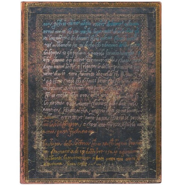 Encontraproduto.com.br - Caderno de Capa Dura Paperblanks Michelangelo Handwriting Ultra Flexi Fb9634-4