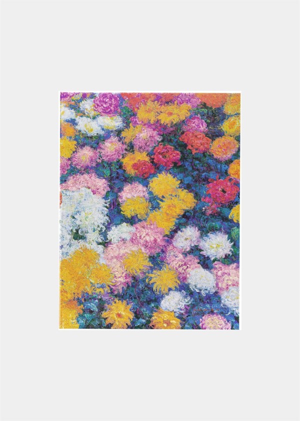 Caderno Capa Dura Monets Chrysanthemums 18x23cm - Pautado