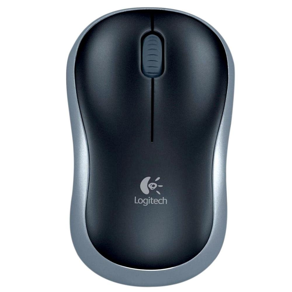 Encontraproduto.com.br - Mouse Logitech M185 Sem Fio Rc/nano Preto Cor Cinza