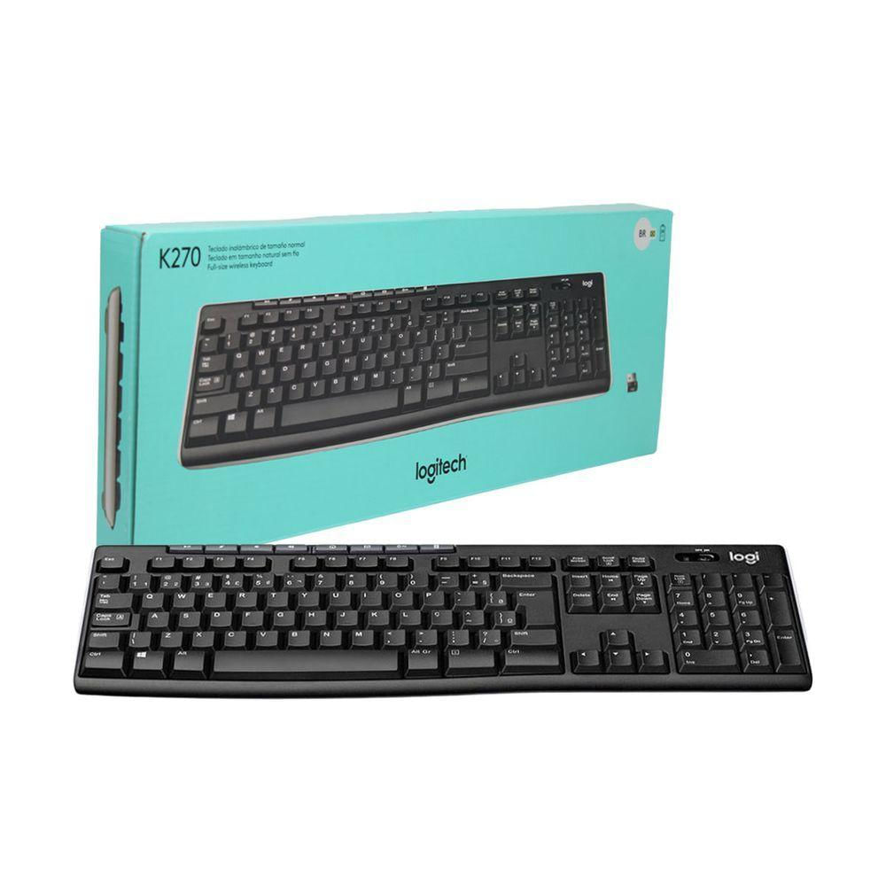 Encontraproduto.com.br - Teclado Sem Fio 2,4 GHz K270 Logitech