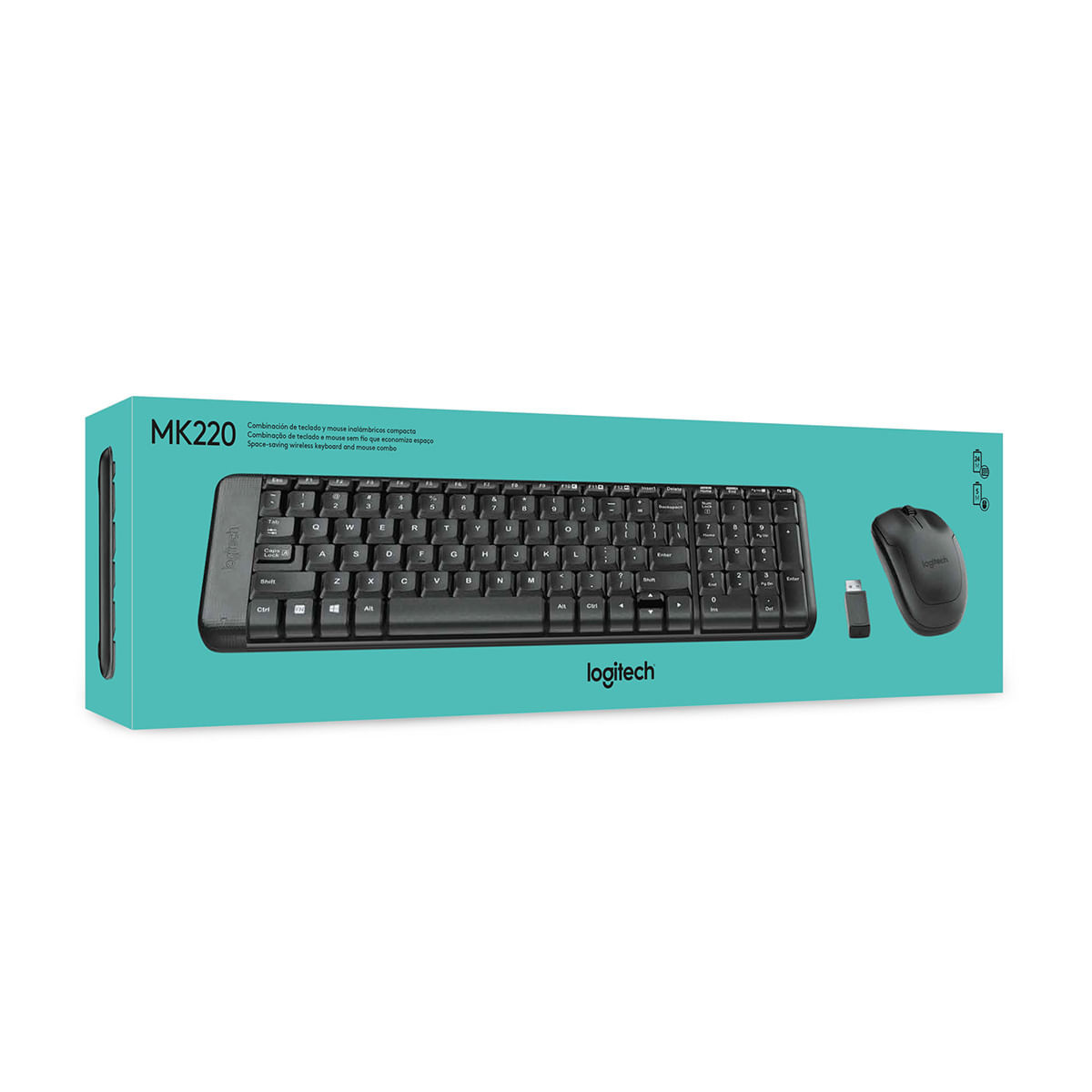 Encontraproduto.com.br - Teclado e Mouse Sem Fio MK220 Logitech