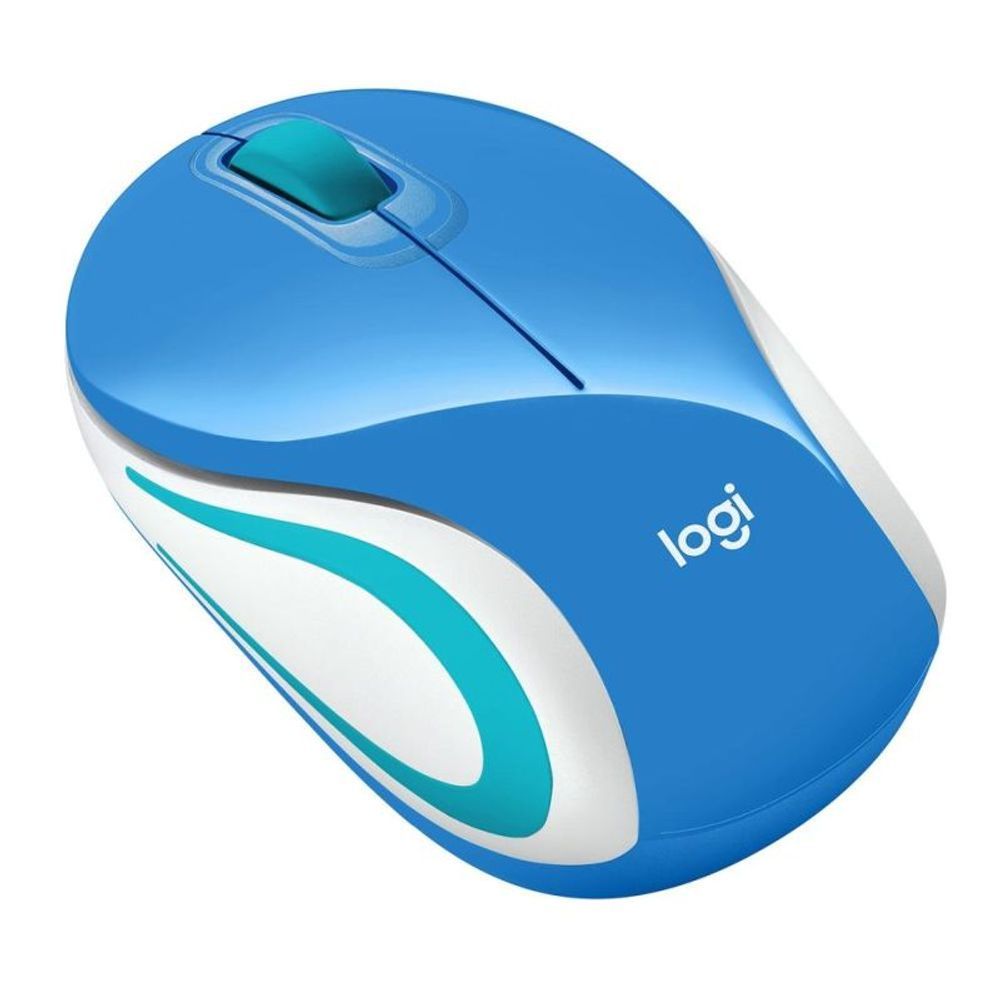 Encontraproduto.com.br - Mouse Sem Fio Logitech Mini M187 Azul