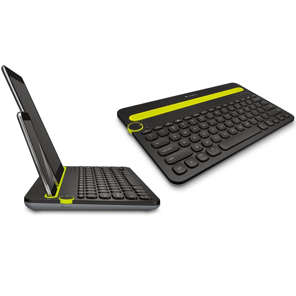 Encontraproduto.com.br - Teclado Logitech sem Fio K480 Bluetooth Multi-Device com Suporte para Smartphone Cinza