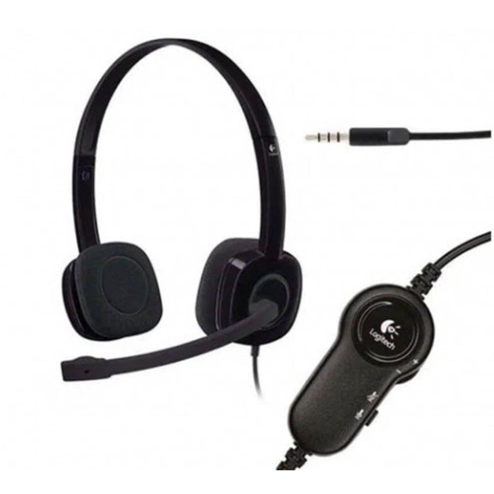 Encontraproduto.com.br - Headset com Fio P3 H151 Preto - Logitech