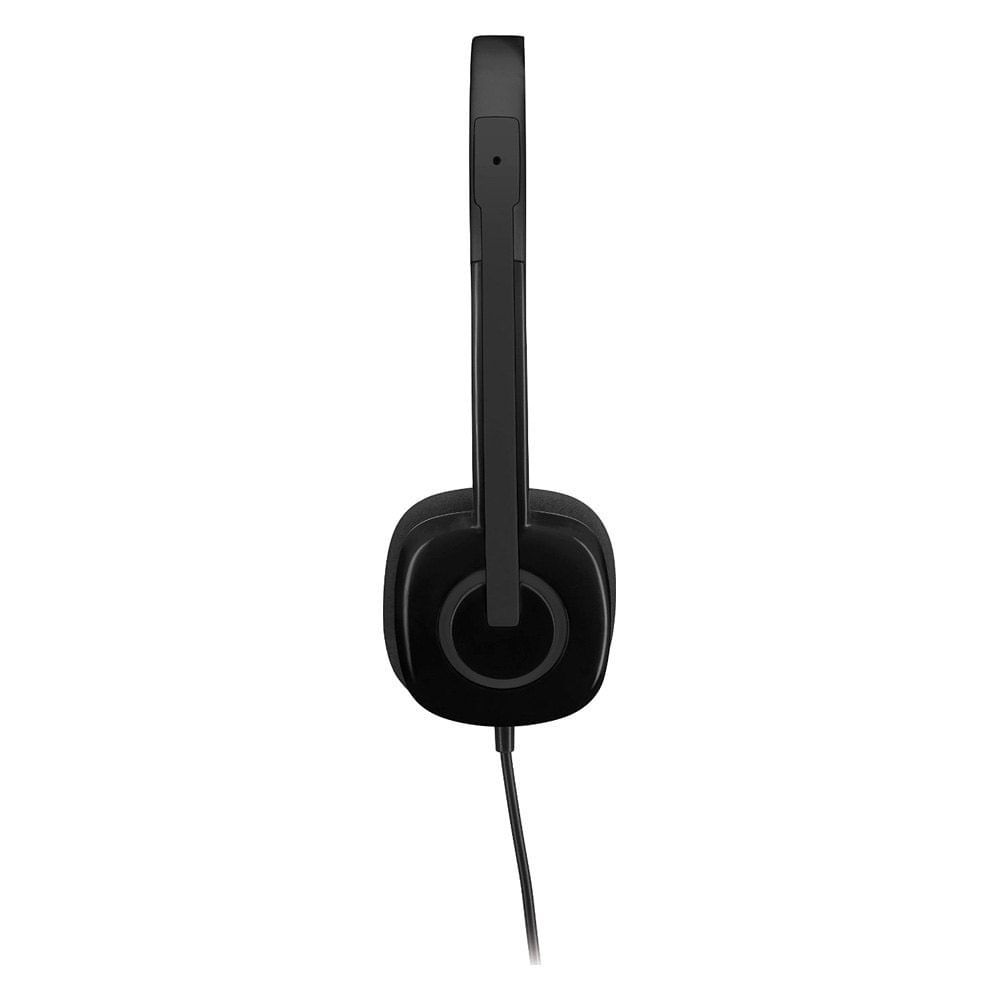 Encontraproduto.com.br - Headset com Fio P3 H151 Preto - Logitech