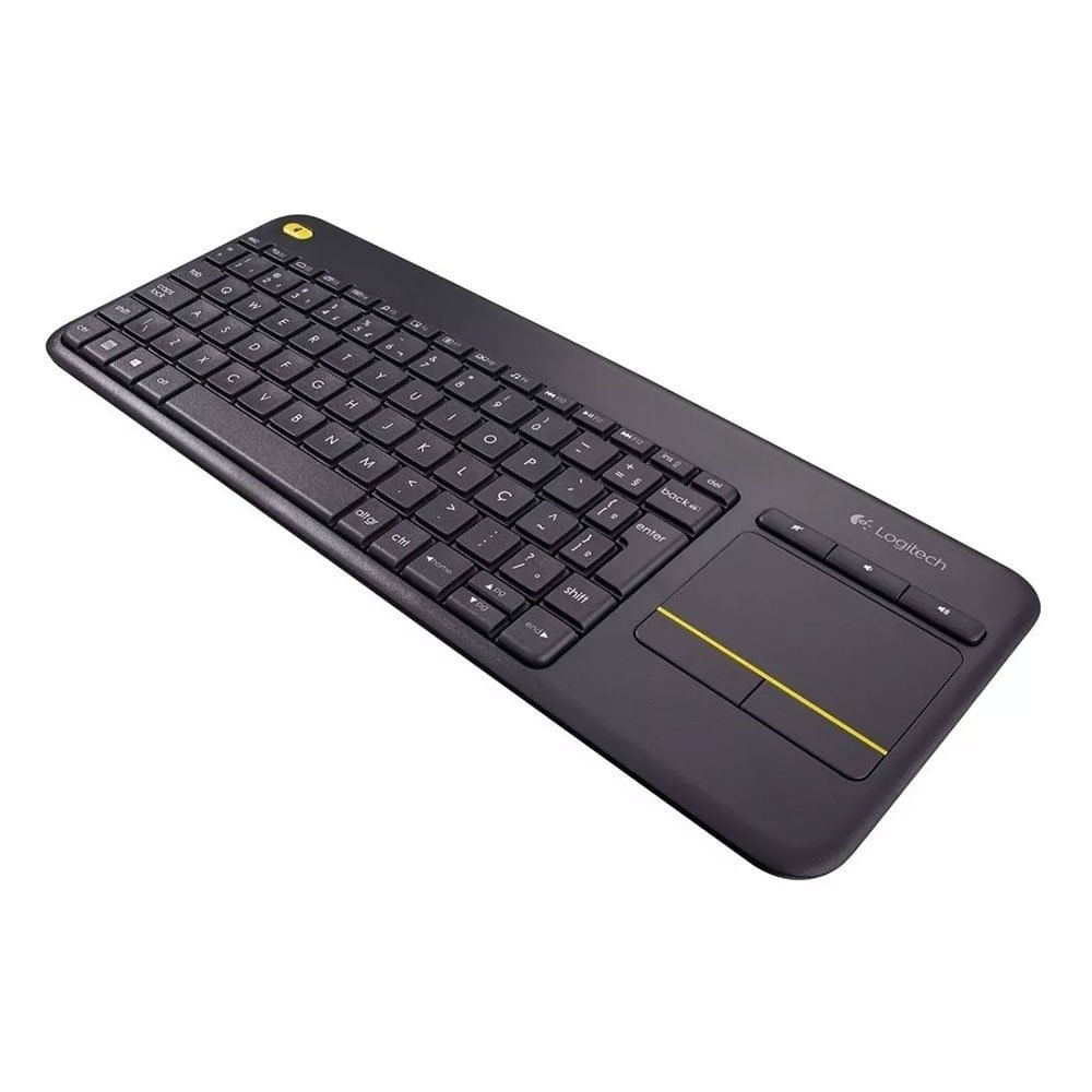 Teclado Sem Fio Logitech K400 Plus Tv Com Layout Abnt2 Preto