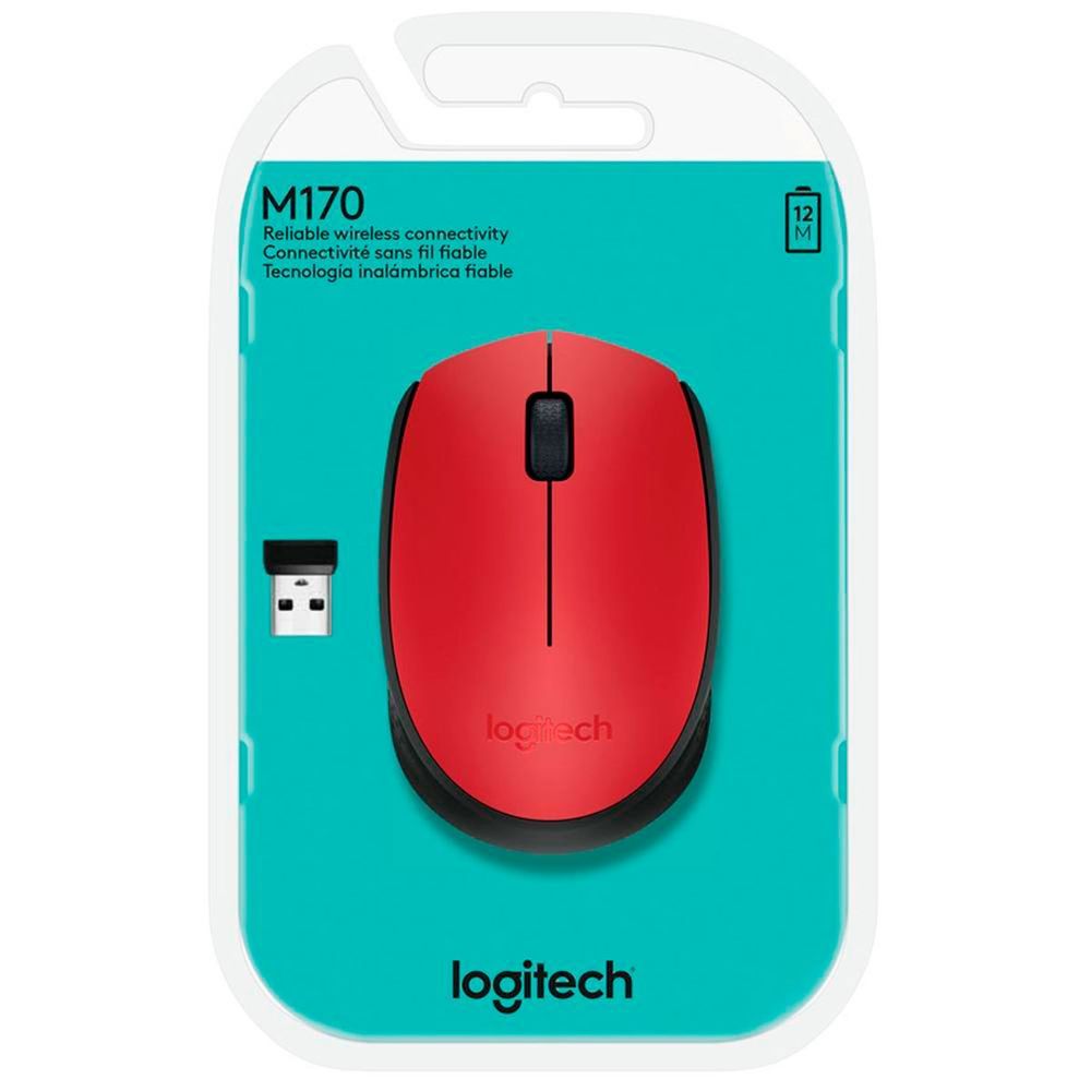 Encontraproduto.com.br - Mouse sem Fio M170 Vermelho Logitech