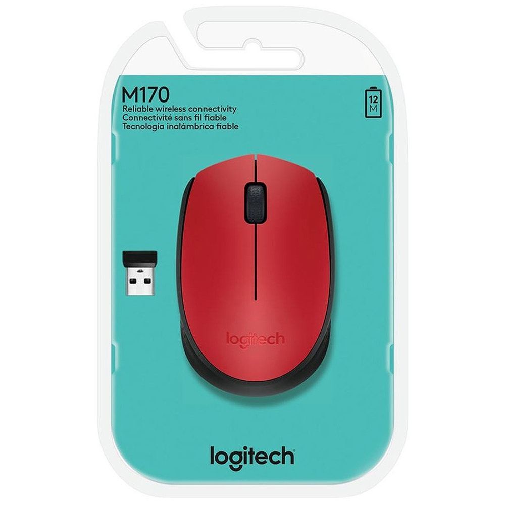 Encontraproduto.com.br - Mouse sem Fio M170 Vermelho Logitech